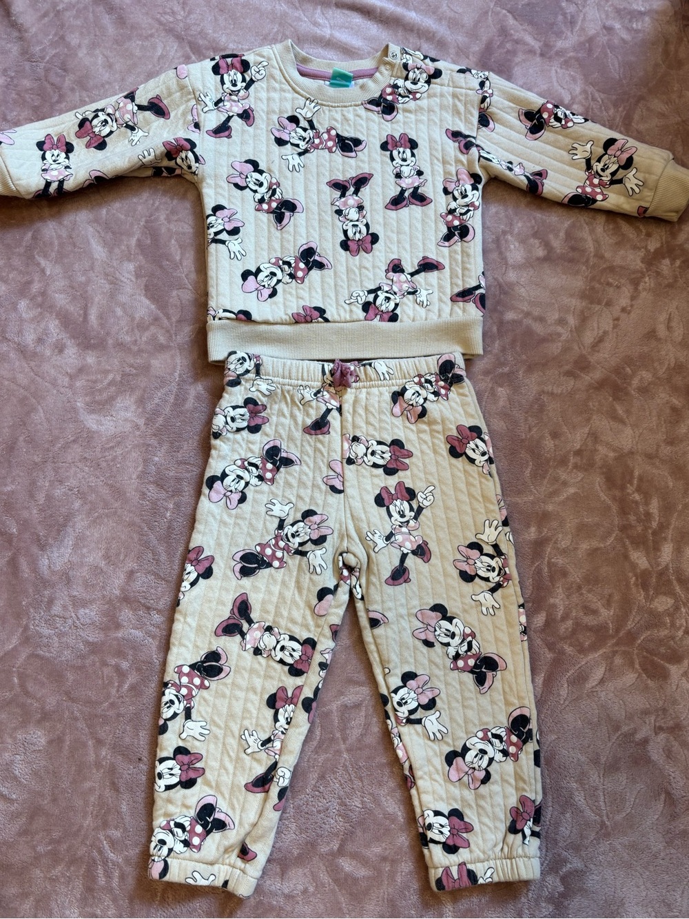 Disney Minnie Mouse Sweater + Sweatpants Matching Set Infant Girl 24M